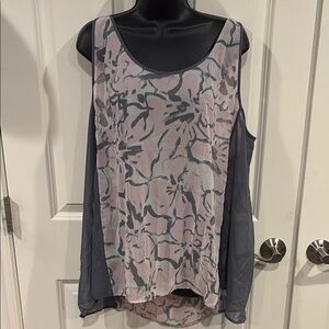 Pink/Gray XXL sheer Tank from Gap - Pink and Gray - NWT